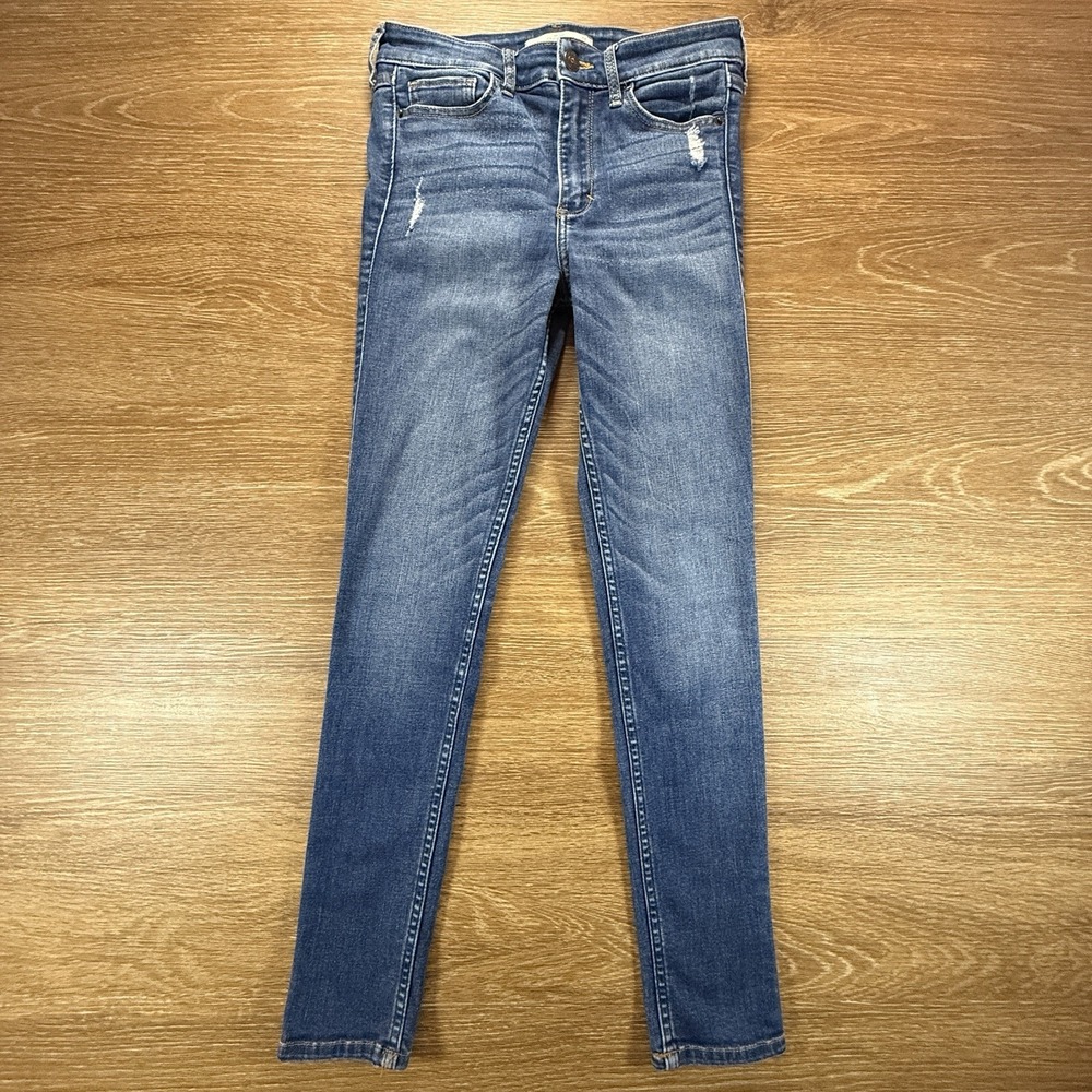 Abercrombie & Fitch Women's 2S Super Skinny Jeans Distressed Blue W26 L29